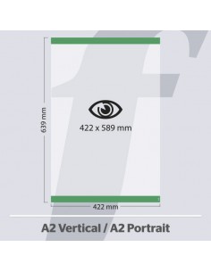 Posterfix Pack 5 Sistemas De Fijación verde A4 Vertical